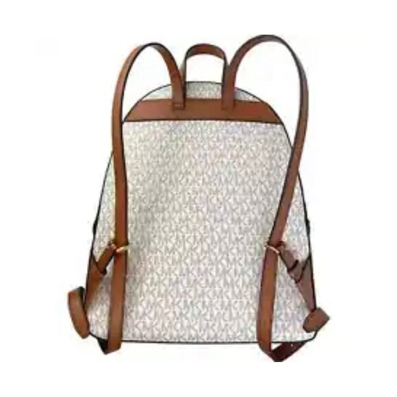 New Michael Kors Jaycee Large Logo Backpack Vanilla - Picture 3 of 3